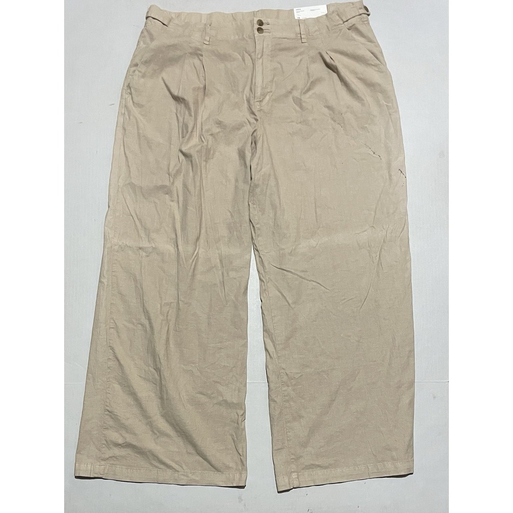 NWT American Eagle Wide‎ Leg Trouser Stretch Pants Womens Size 18 Tan High Rise